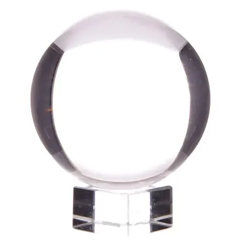 Crystal ball on a stand, 150mm tall, showcasing classic crystal ball décor.