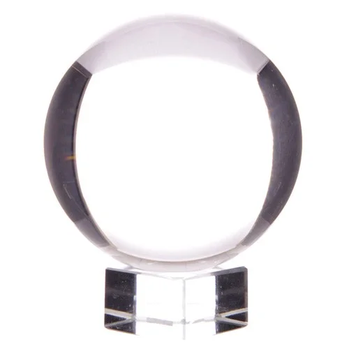 150mm crystal ball sits on a stand
