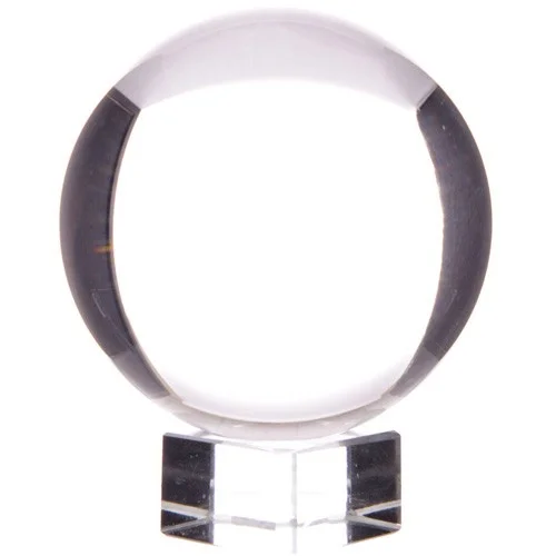 Crystal ball ornament on a tall stand, 200mm in diameter.