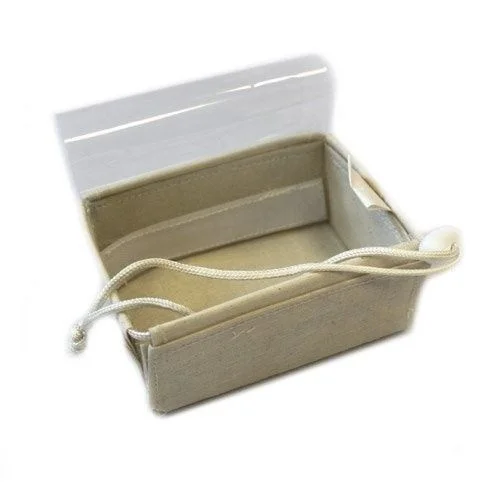Small cotton gift boxes in flat pack layout, unassembled and displayed on a white background.