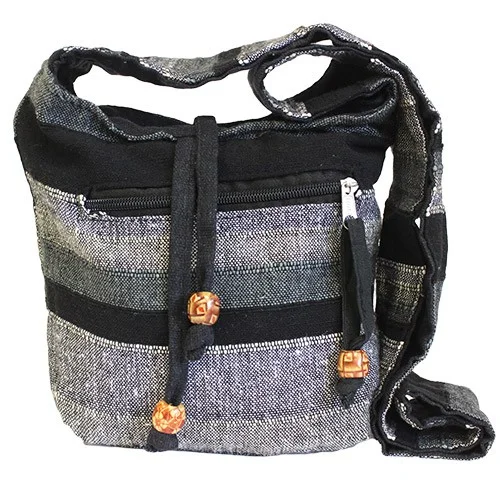 Mountain granite bag, sleek sling style with adjustable strap.