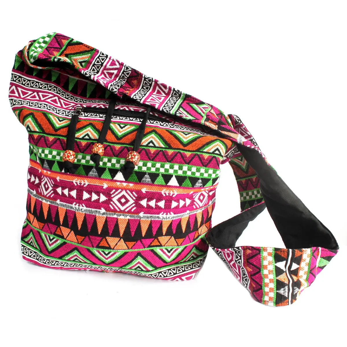 Pink jacquard bag for students