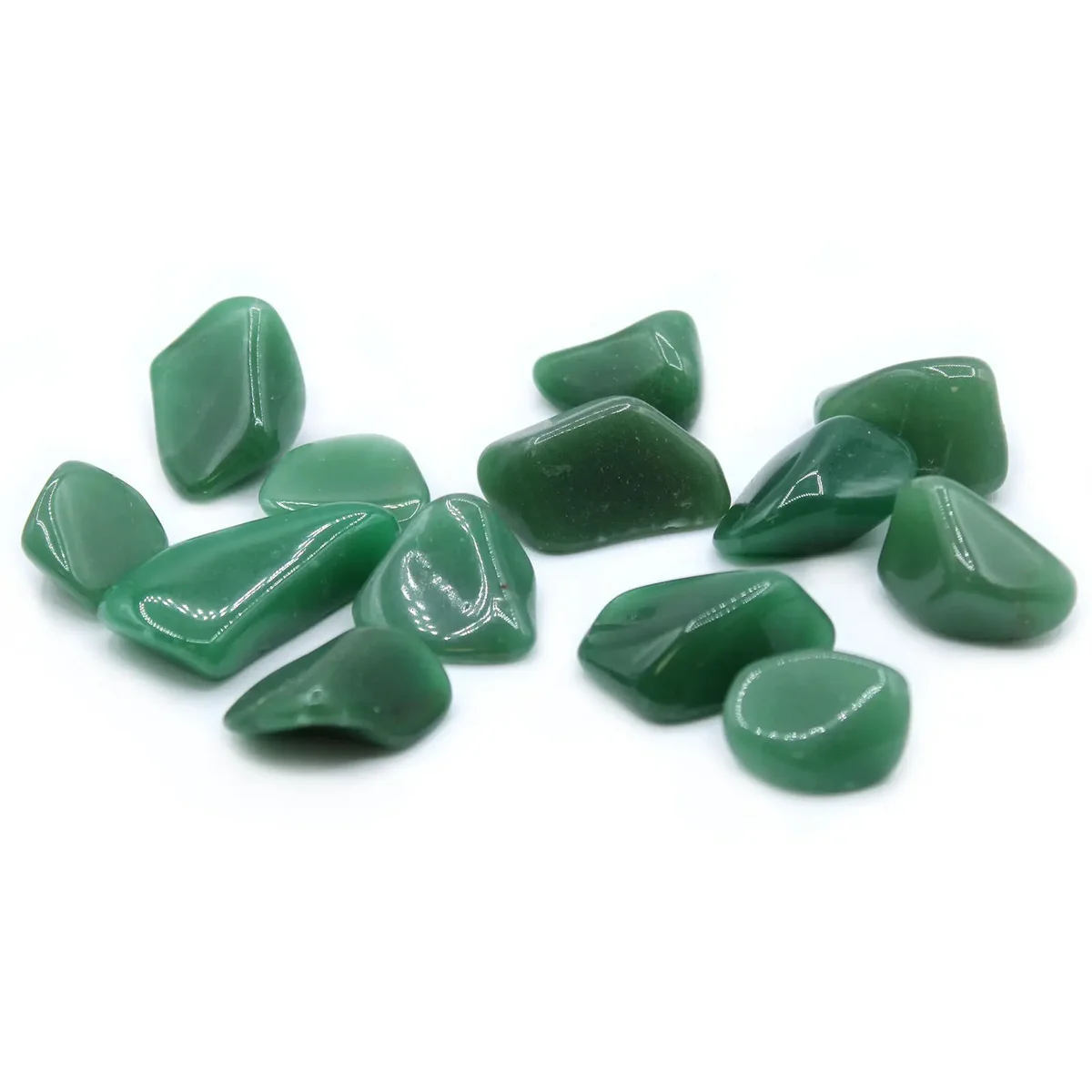 High quality green quartz tumble stone with natural crystal appearance