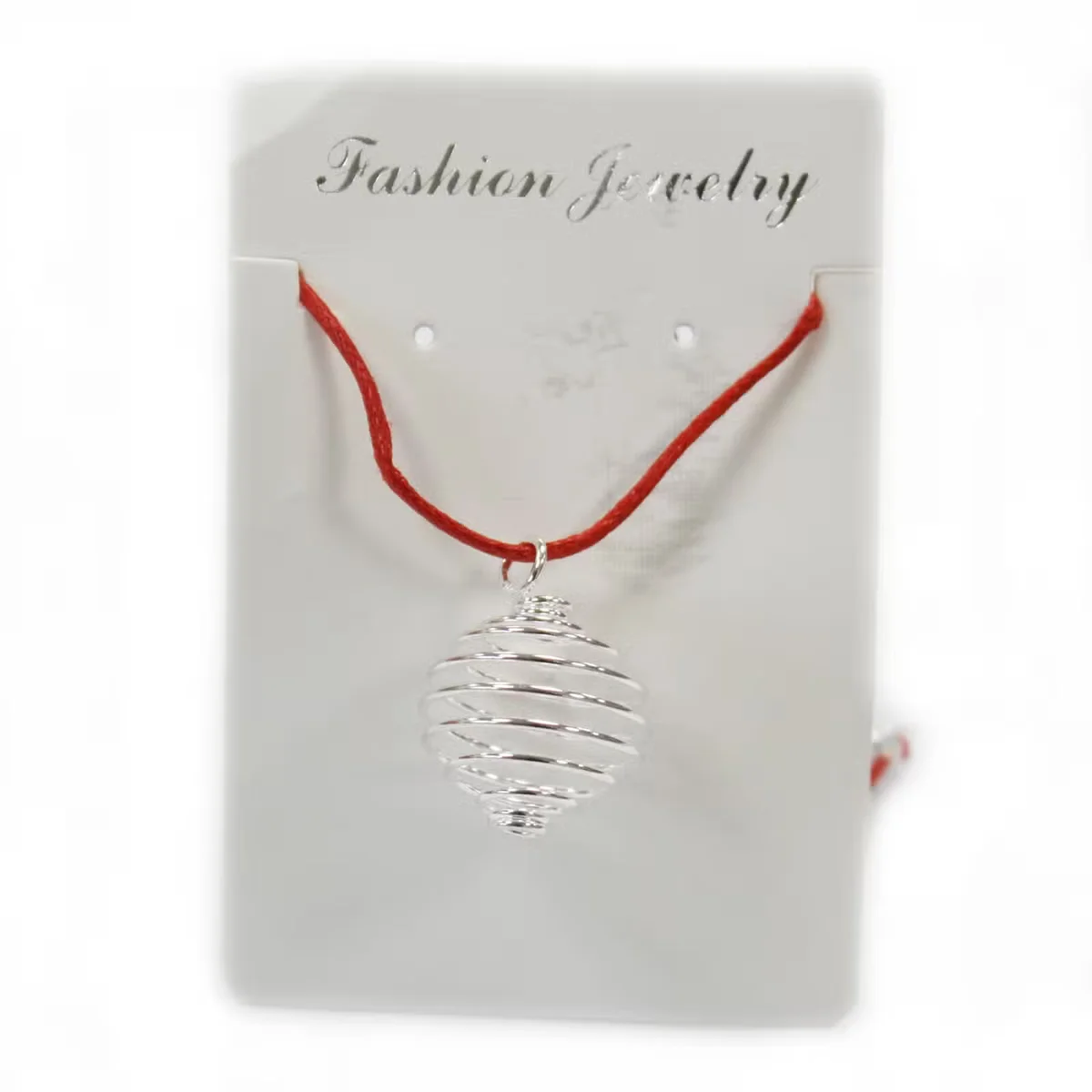 20mm spiral pendant featuring a cage design