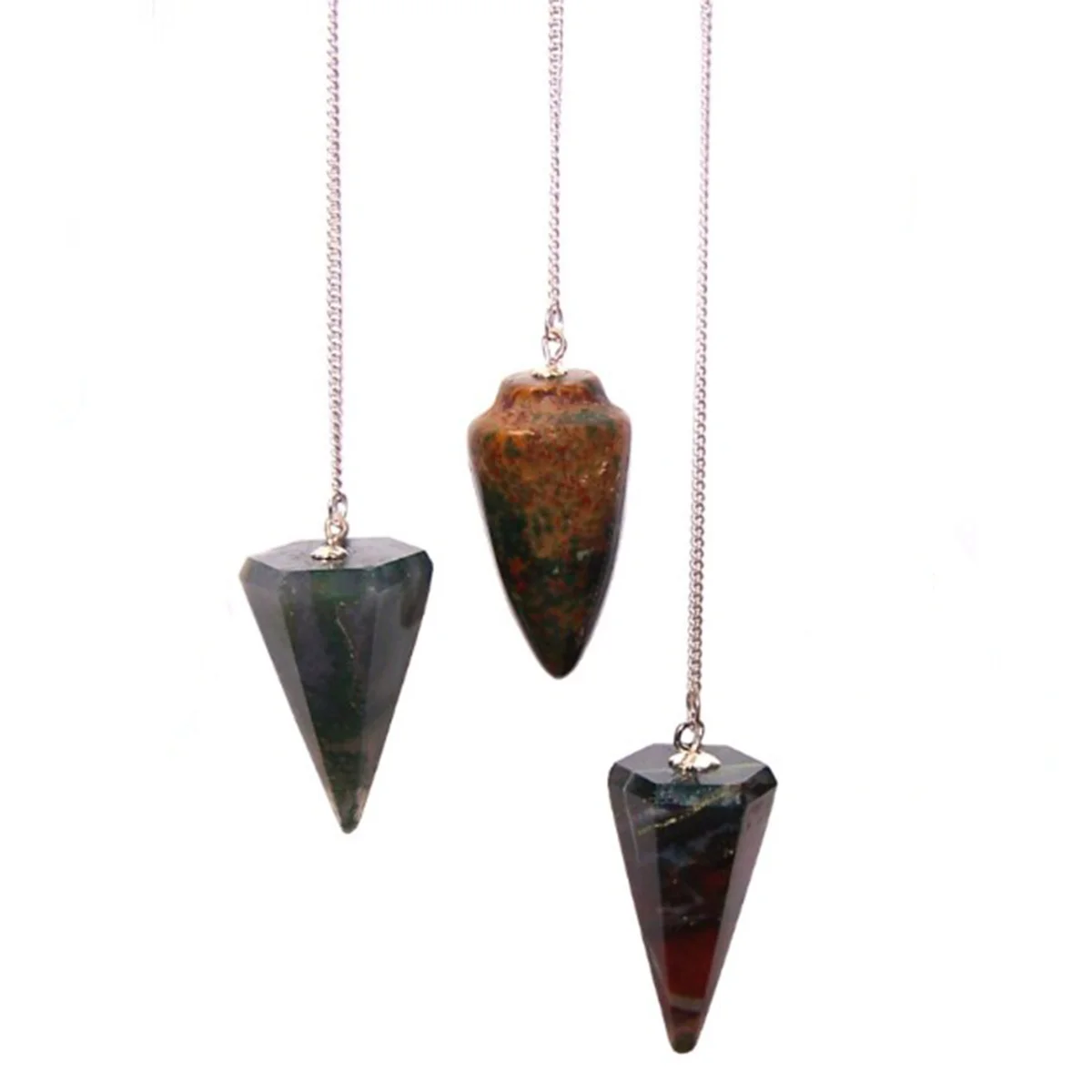 bloodstone magic pendulum displayed in a product photo