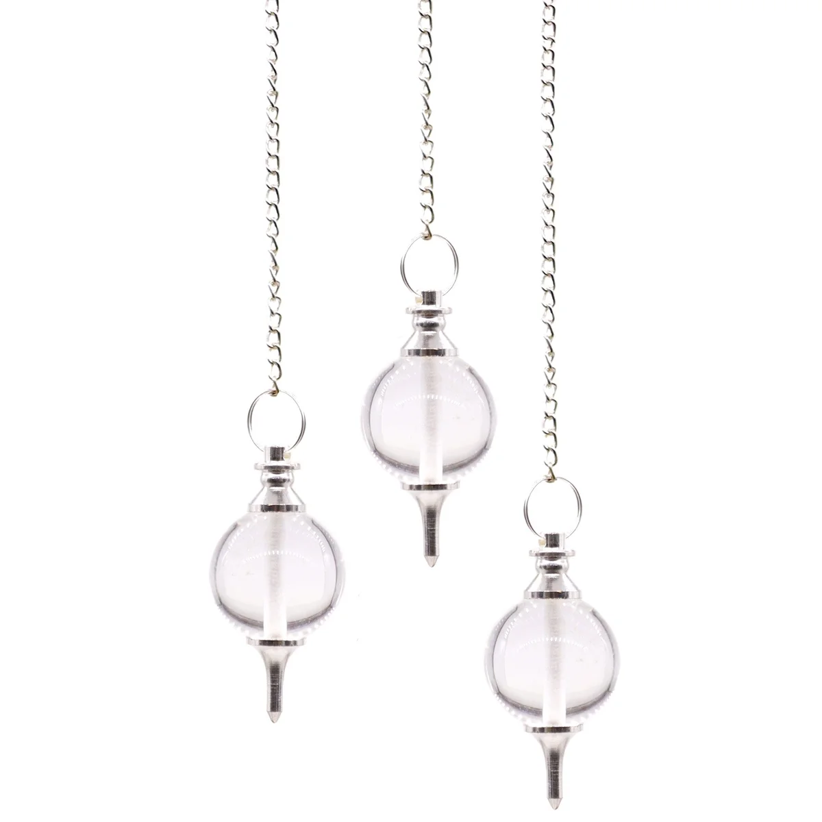Rock quartz pendulum featured as a spherical pendulum