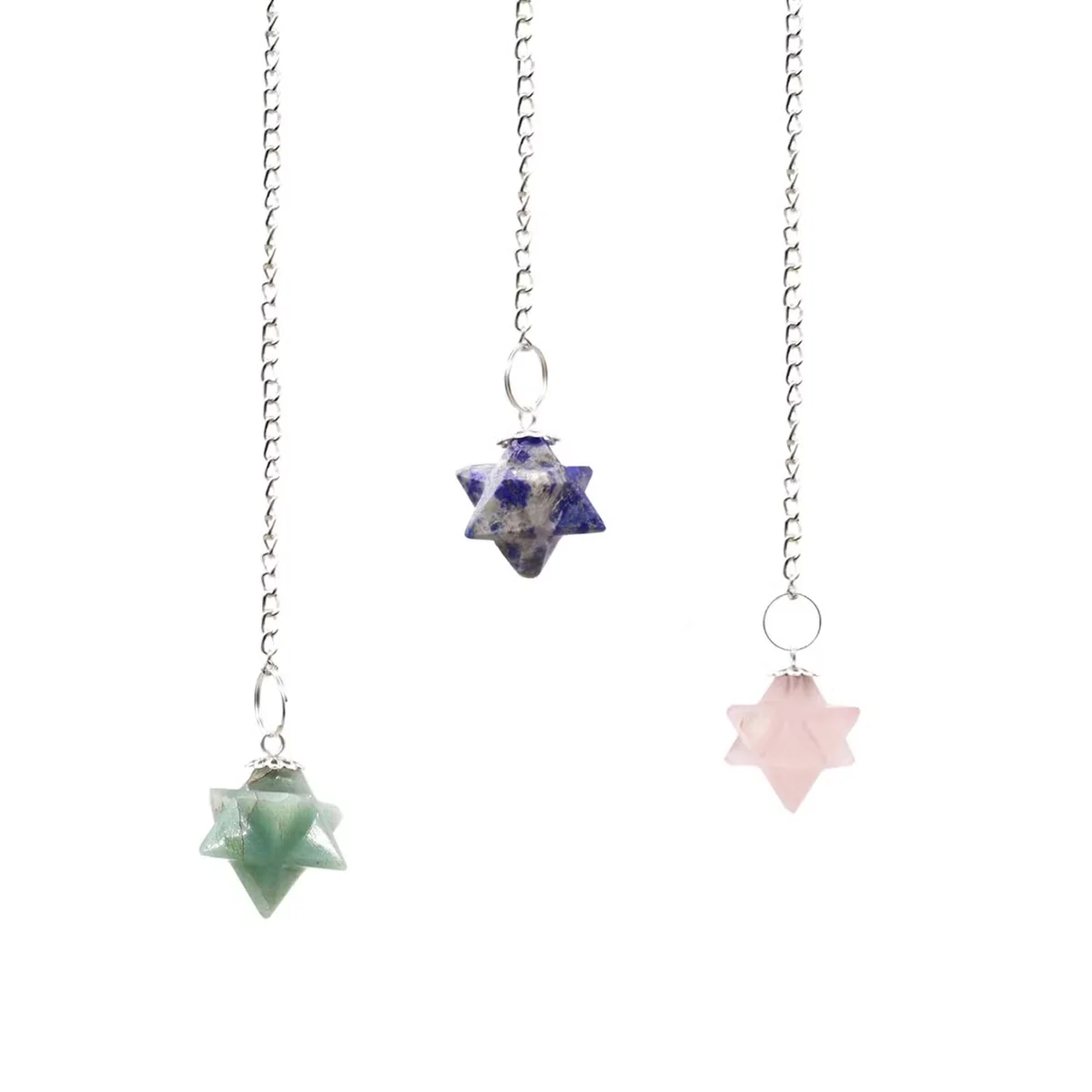 Merkaba pendulums featuring star design
