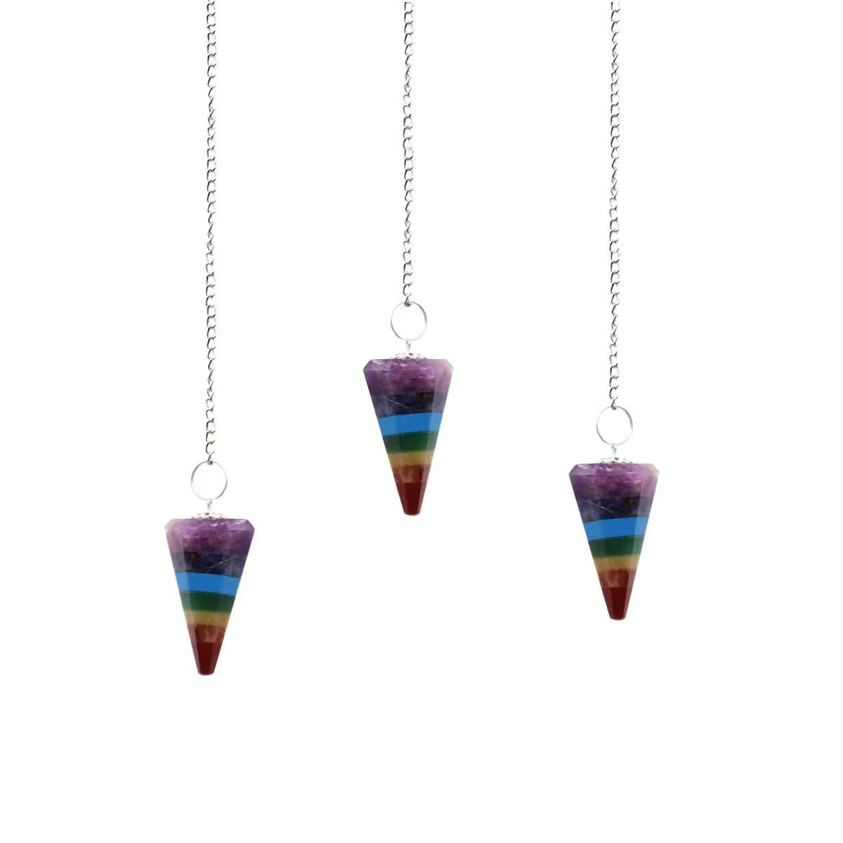 Chakra style 7‑slice energy pendulum