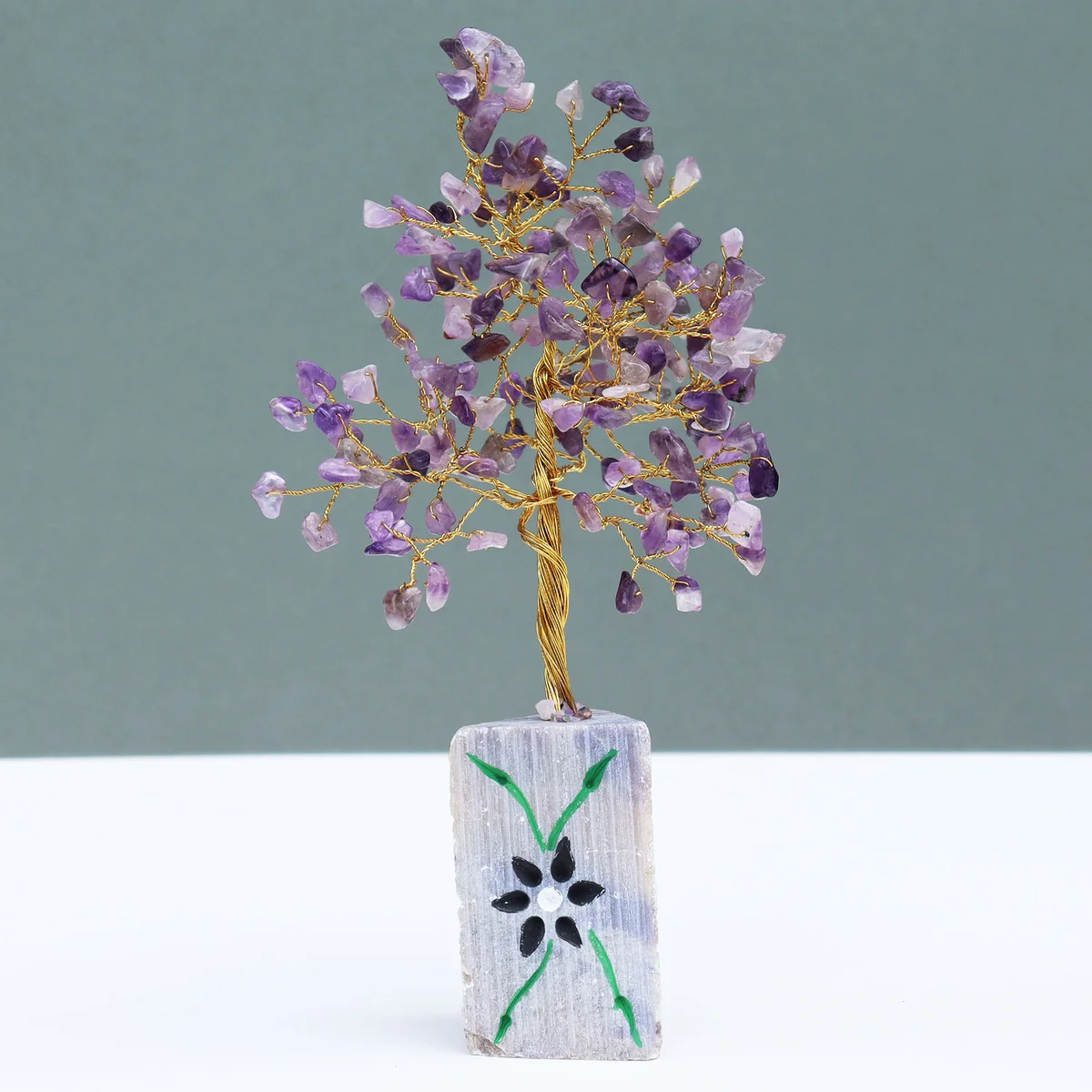 Polished 160‑stone amethyst forming a purple crystal ornament for decorative use.