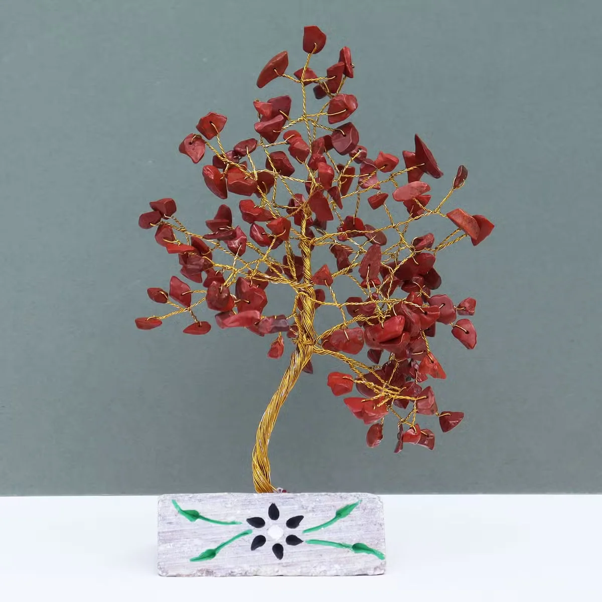 Red jasper crystal stone, a natural gem.