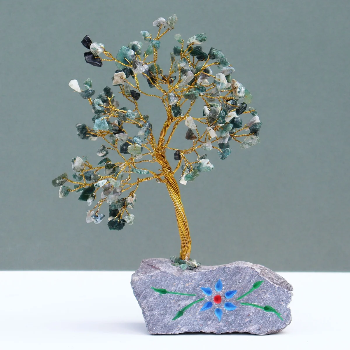Moss agate stone