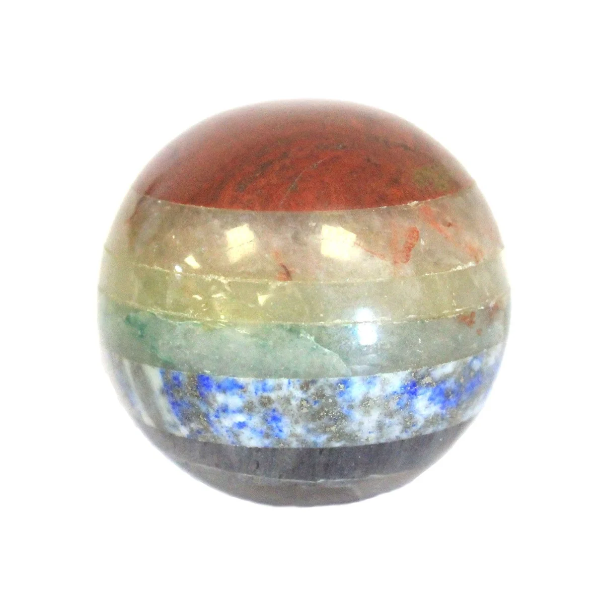 A chakra sphere ornament measuring 40‑50mm displayed in a neat arrangement.