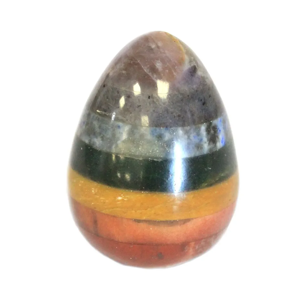 Assorted chakra eggs ranging 40-60mm, highlighting a chakra egg 40mm