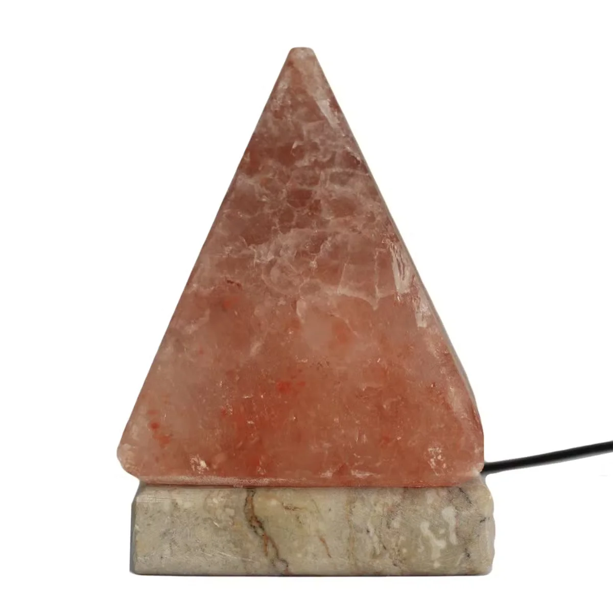 USB powered lamp, 9 cm pyramid salt lamp, single unit.