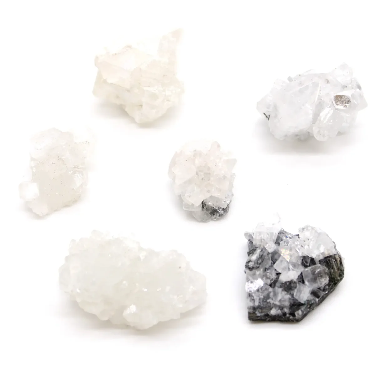 White apophyllite crystal clusters, 20-30mm, natural crystal clusters.