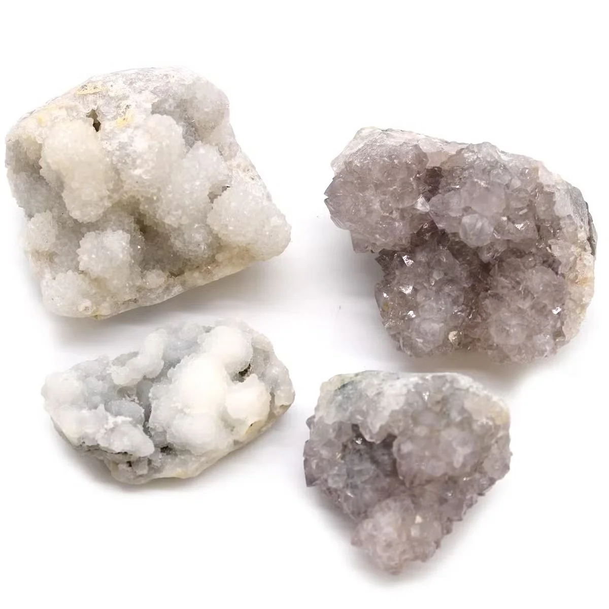 Pack of natural finger quartz crystals in a bag.