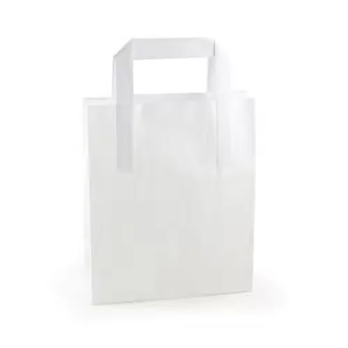 White carriers small storage box, 7 inch storage box, 7x10x9 inch rectangle.