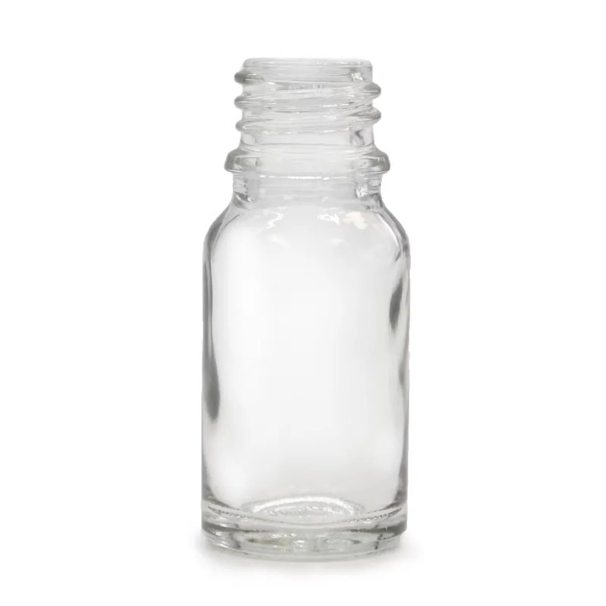 10ml clear bottle for liquids, small rectangular shape