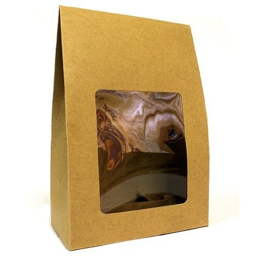 Large window box in neutral colour, rectangular frame, 24x16x8cm dimensions.