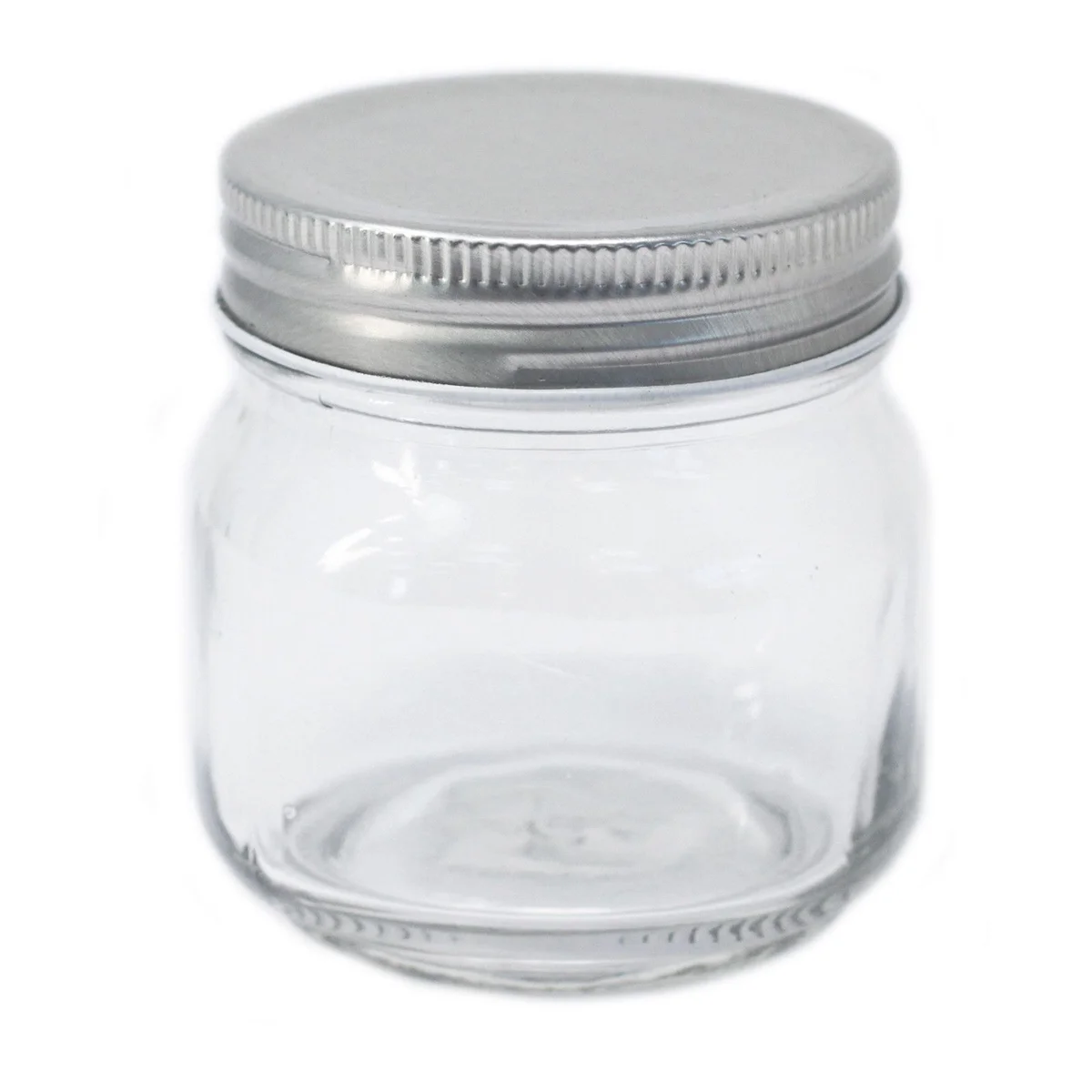 Square storage jar with four sides and lid, shown in product photo.