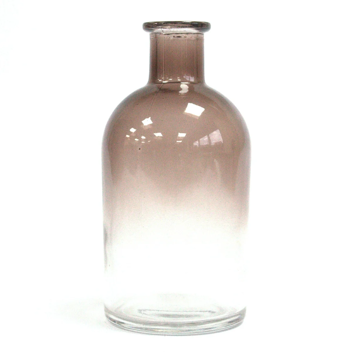 Charcoal round antique diffuser bottle, 250 ml, smooth glass with reed sticks.