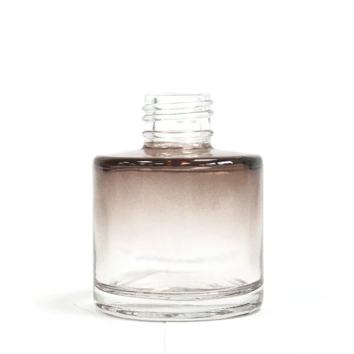 50 ml diffuser bottle in round charcoal glass with black reeds for home fragrance
