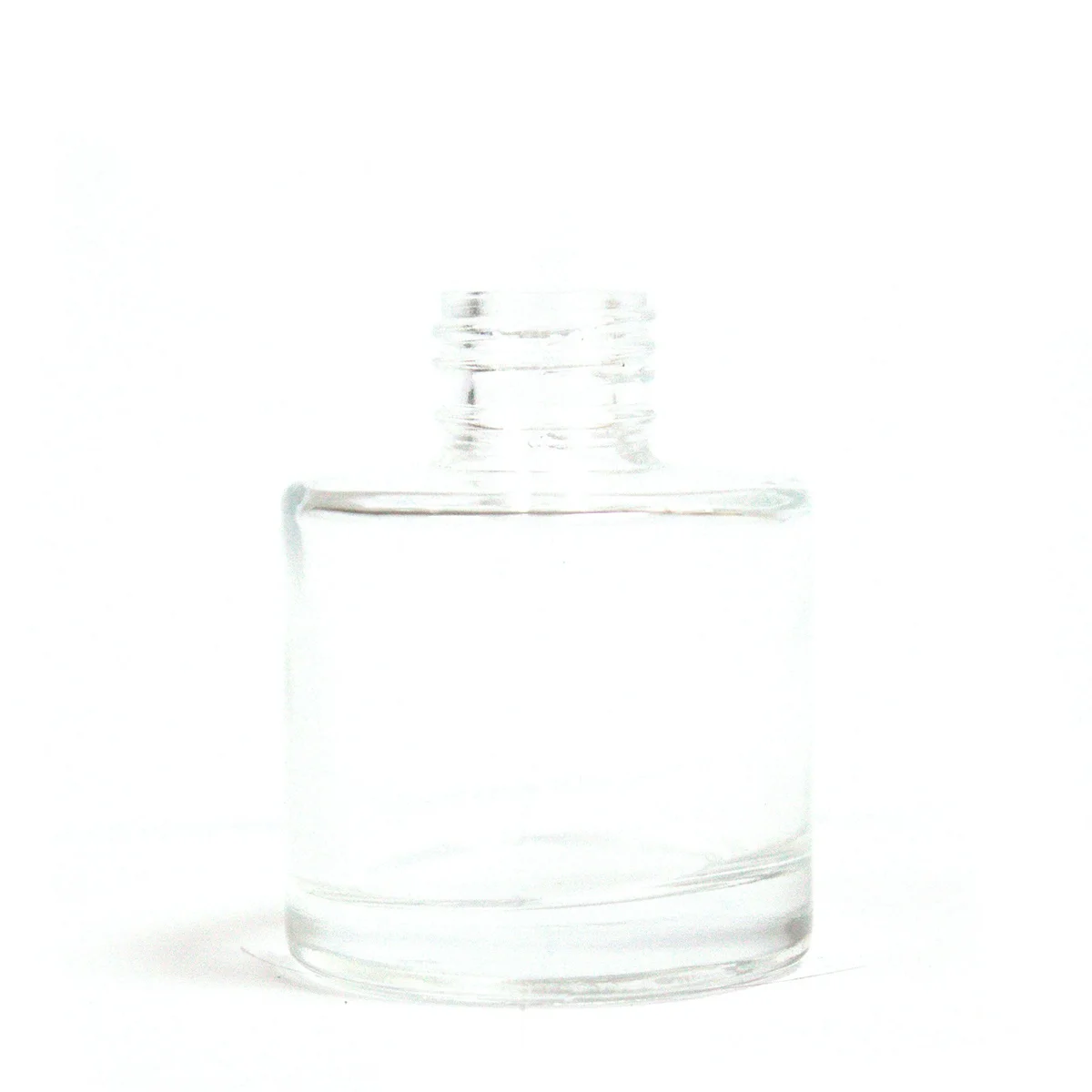 50 ml round clear diffuser bottle with a narrow neck, shown against a plain white background