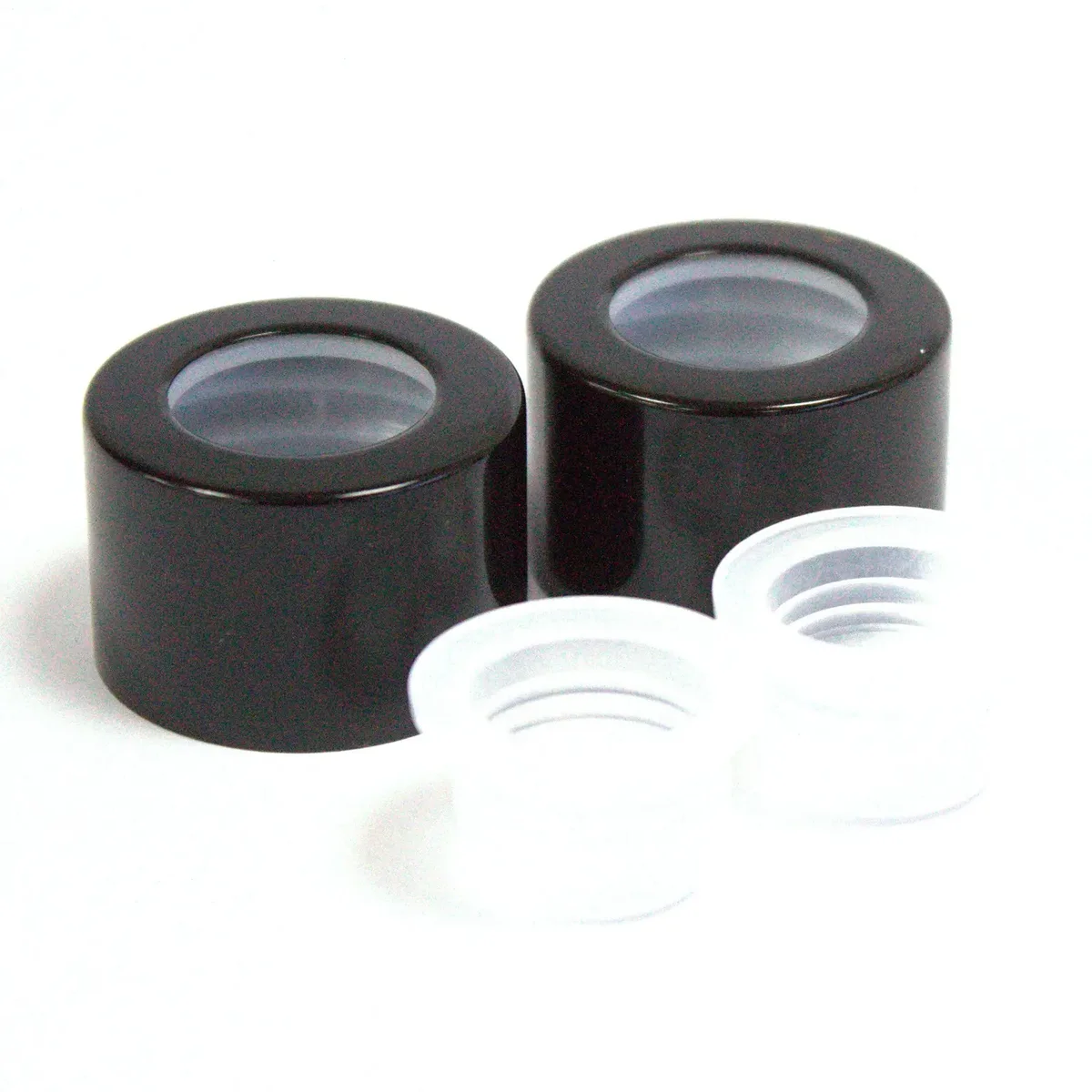 Black 3cm cap for RDBot-11/12/13/16 with a smooth top, designed for robot parts protection