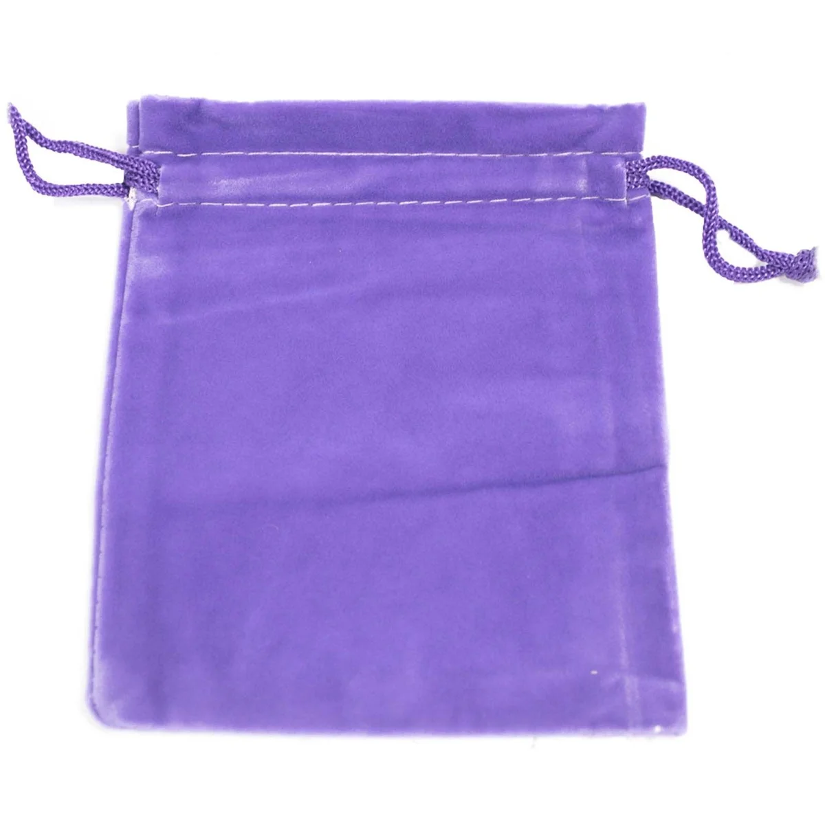 Purple velvet pouch, 10 × 12 cm, quality finish.