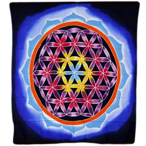 Flower of Life and Love spiritual wall decor measuring 107x103cm with intricate geometric design