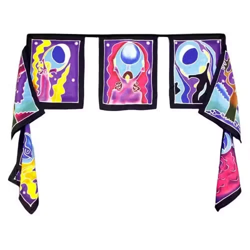Set of seven 32x23cm prints featuring moon goddess print with celestial and mystical designs