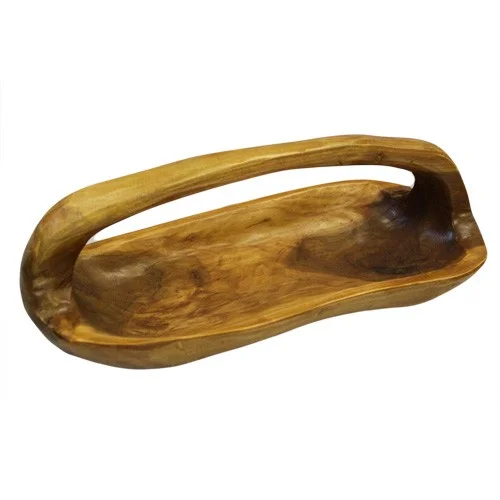 Large kitchen serving bowl with handle, approximately 30cm in diameter, plain design
