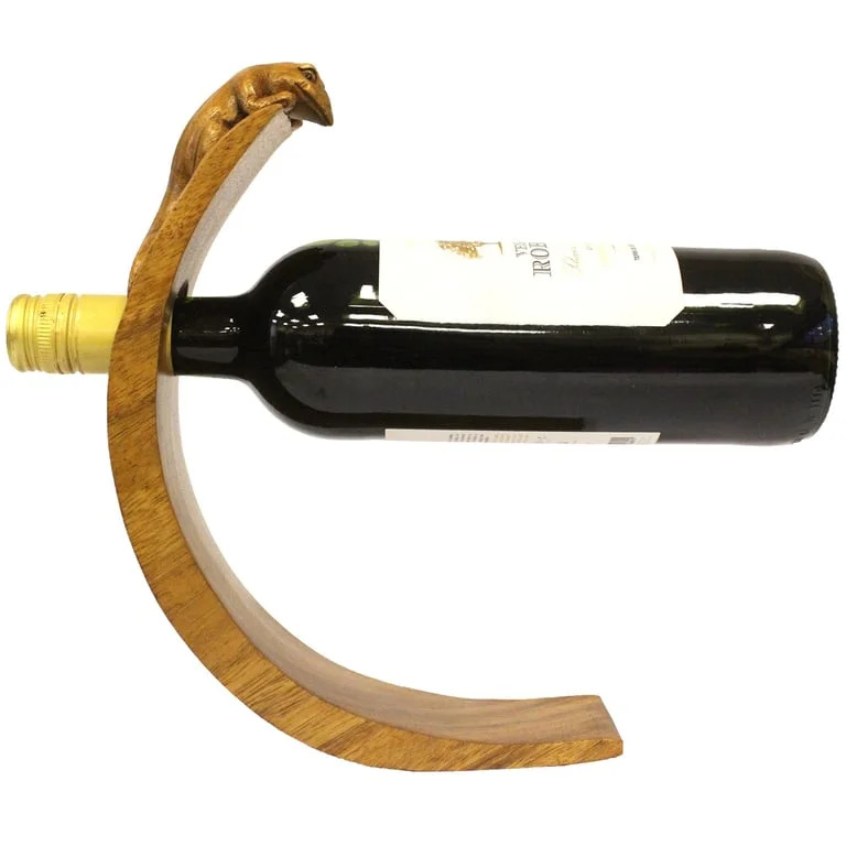Balance wine holders in gecko design shown on a tabletop surface