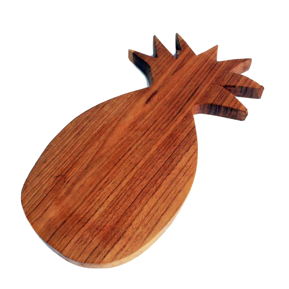 Pineapple chopping board shaped like a pineapple with green leaves and yellow body for kitchen use