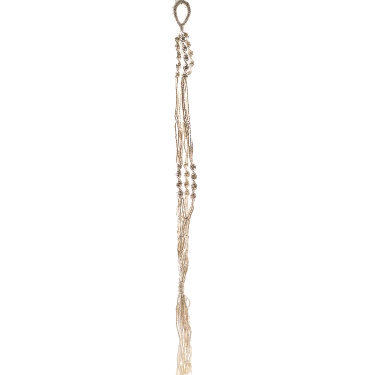 Handmade extra long pot holder in macrame style, large size with intricate knot design for hanging pots