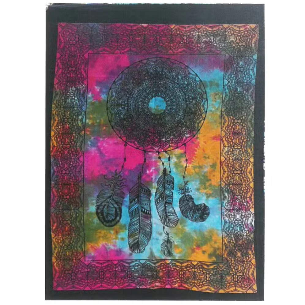 Cotton wall hanging featuring a dream catcher design with intricate woven details and soft cotton threads