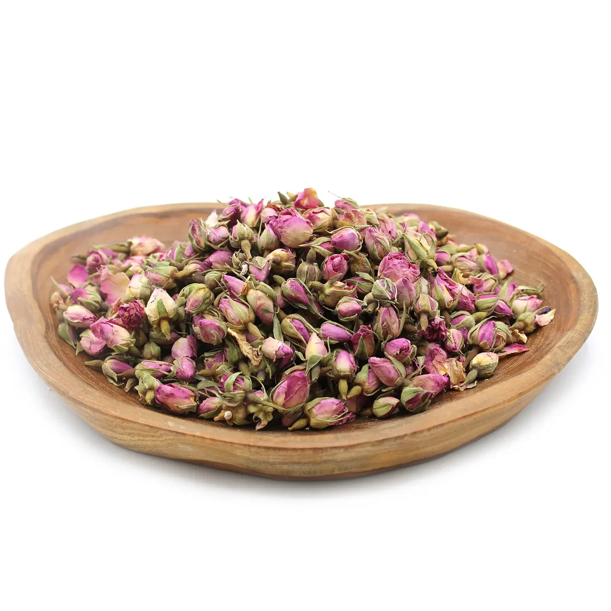 pink rose buds 500g, fresh pink rose buds arranged neatly in a small box.