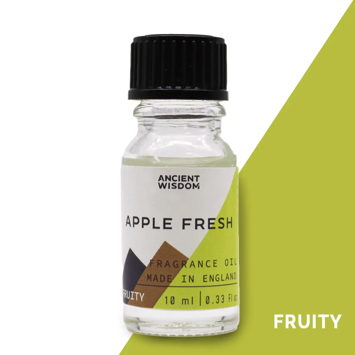 10ml Apple‑Fresh Fragrance Oil in a clear glass bottle, bottle marked apple scent oil.