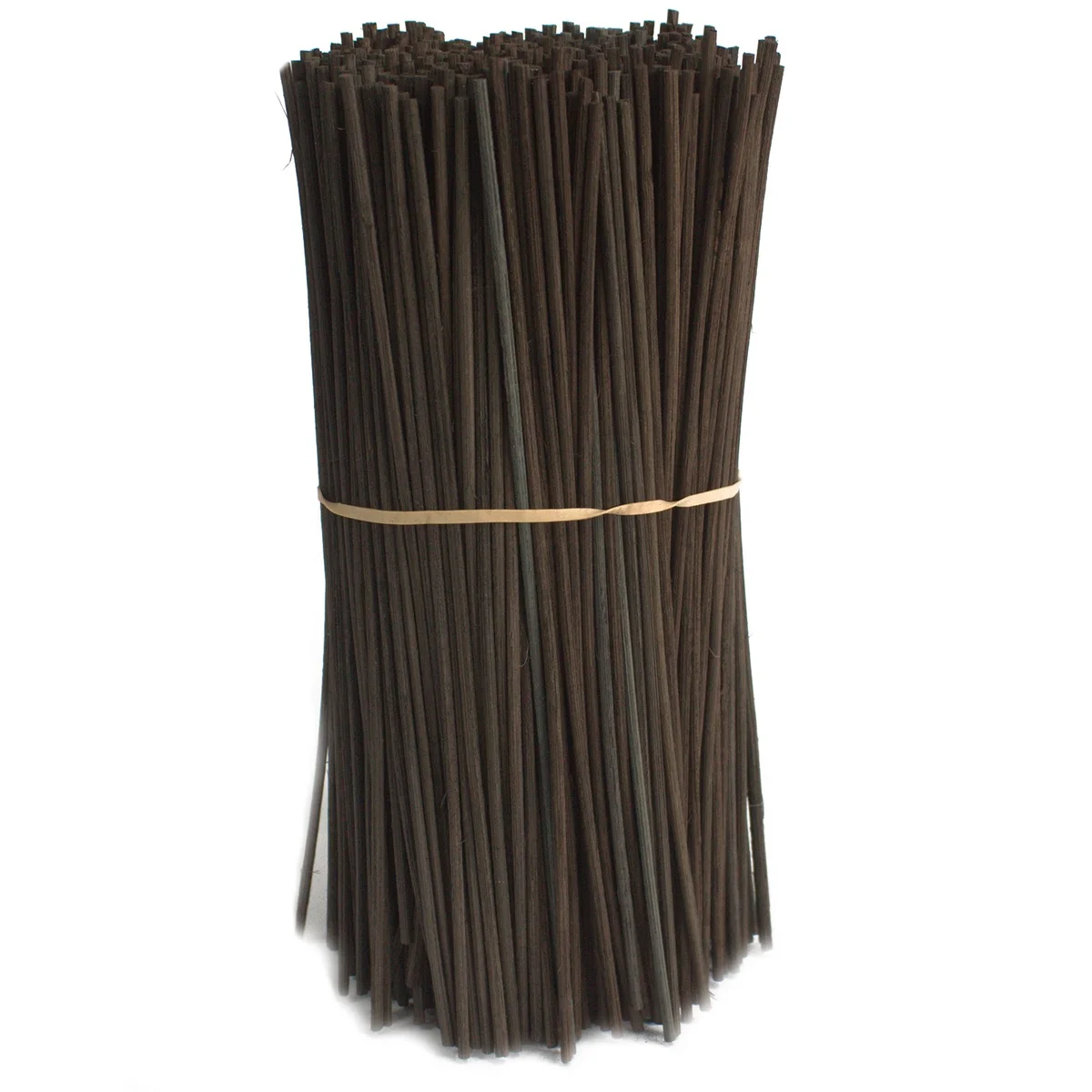 Bundle of black diffuser sticks 3mm thick, 25cm long, weighing 500gms, arranged on a white background