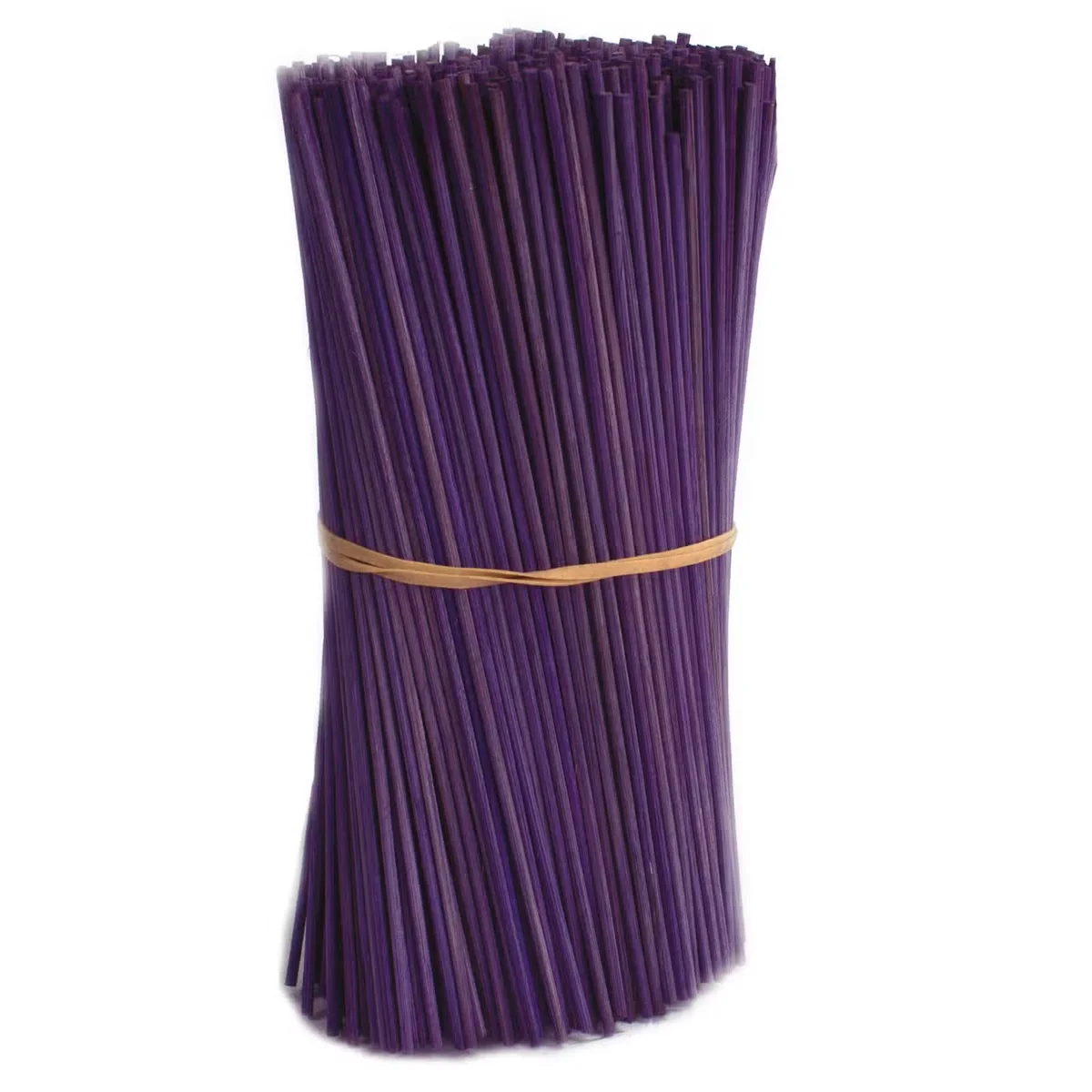 Three purple 25cm x 3mm 500g reed sticks arranged on a white background for diffuser use