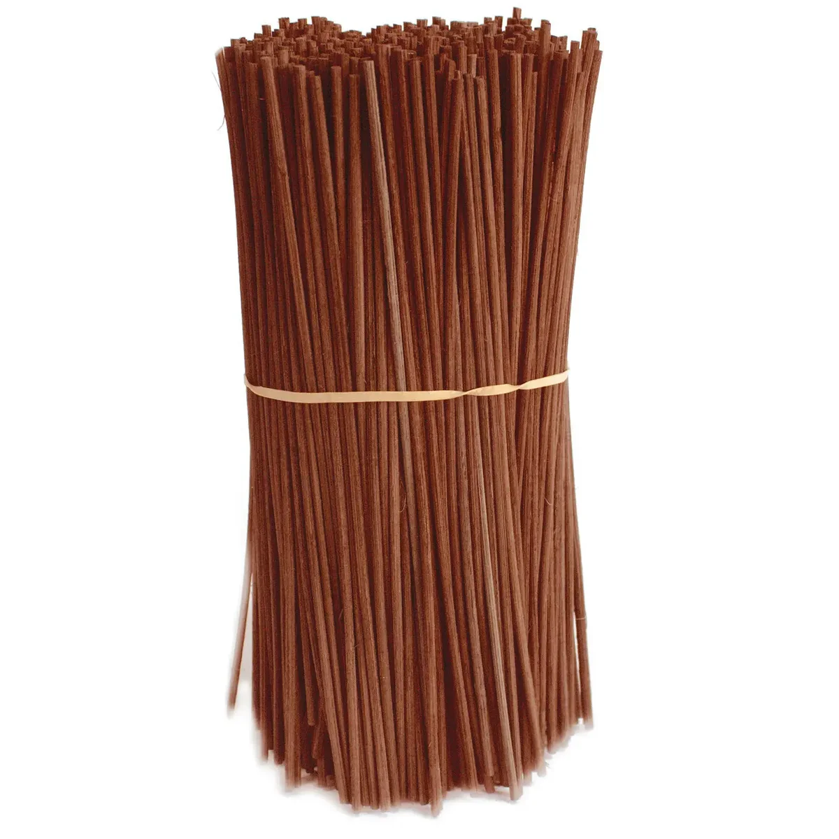 Bundle of brown reed diffuser sticks 25cm long and 3mm thick weighing 500gms on a white background