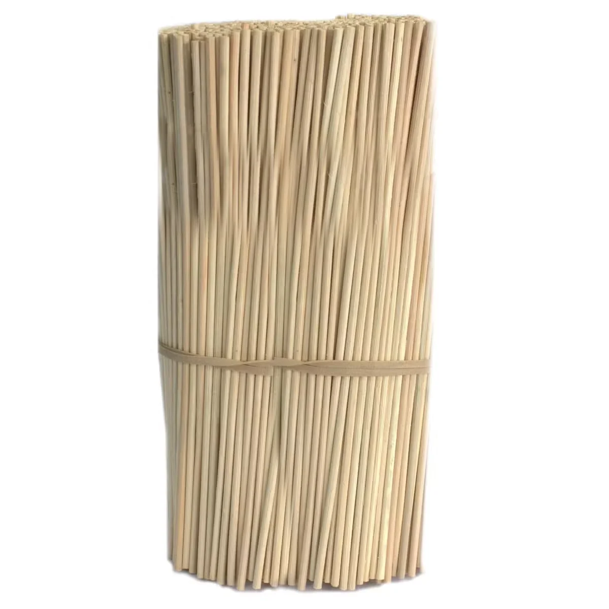 Bundle of natural 25cm x 3mm reed sticks for diffusers weighing 500gms arranged on a white background