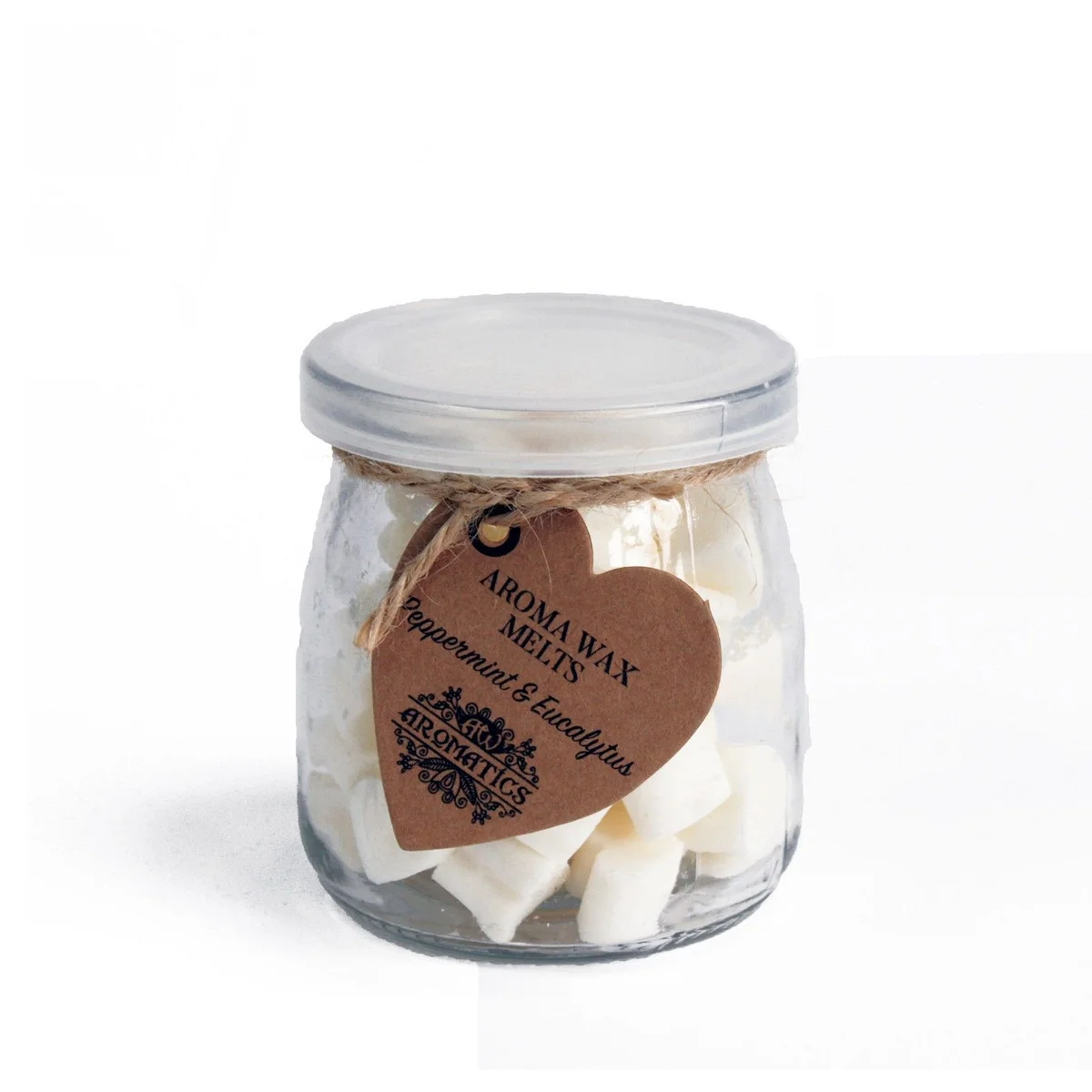 Peppermint eucalytus wax melt cluster displayed on a neutral background.