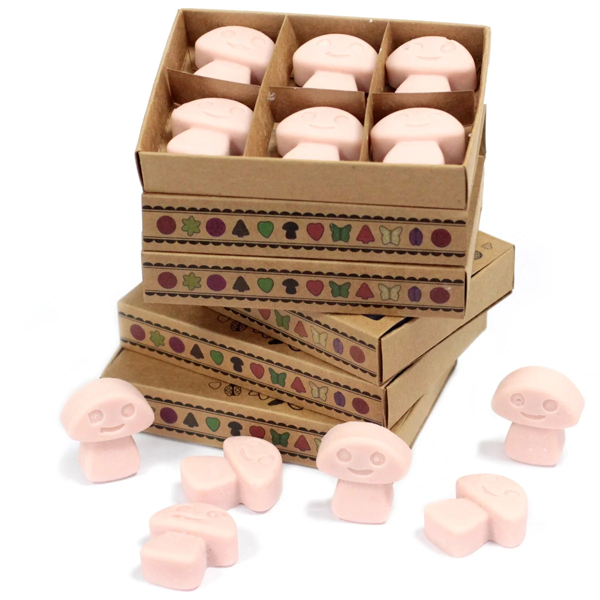 Box of six Old Ginger scented wax melts arranged neatly in packaging on a white background