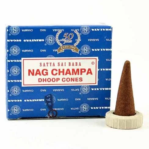 Nagchampa dhoop cones on display