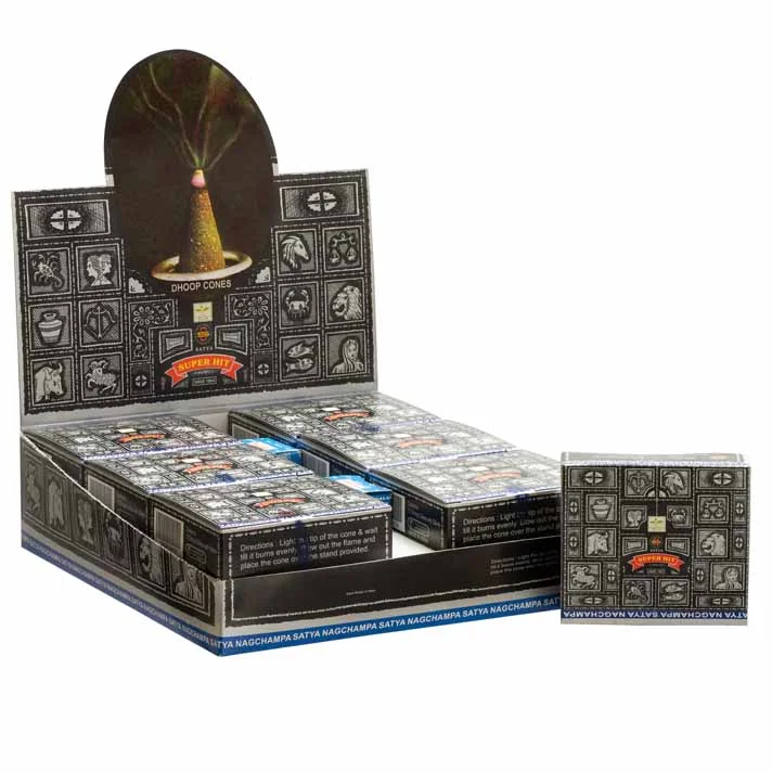 Indian dhoop cones from Superhit brand on display in the product photo