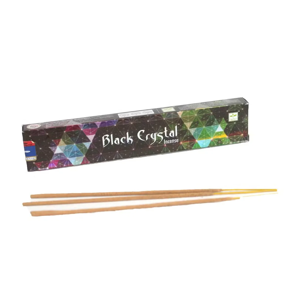 Satya incense sticks black displayed together in a compact 15‑gram crystal pack.