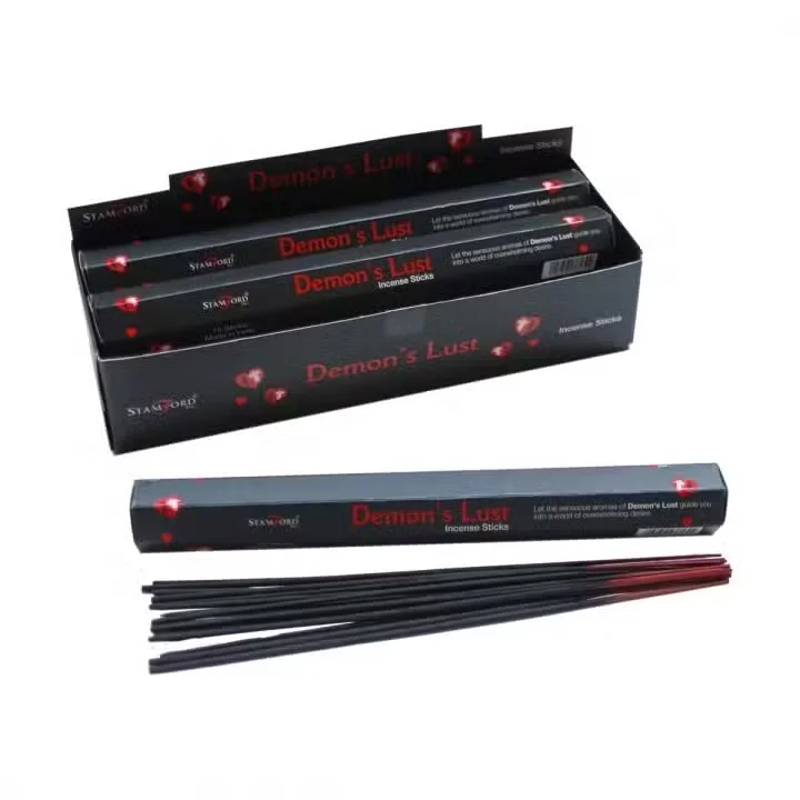 Red Demon's Lust incense sticks in a holder, ideal gift incense sticks