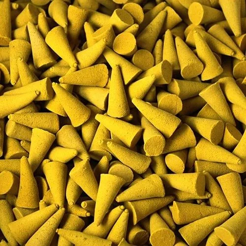 Stack of bulk citronella incense cones arranged on a surface