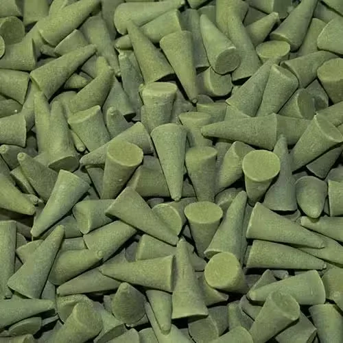Bulk Nagchampa incense cones laid out, perfect for bulk incense UK sellers